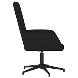 Relaxační židle černá textil - obrázek 4