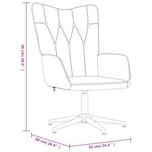 Relaxační židle černá textil - obrázek 8