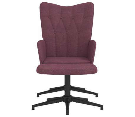 vidaXL Stol za sproščanje s stolčkom vijolično blago