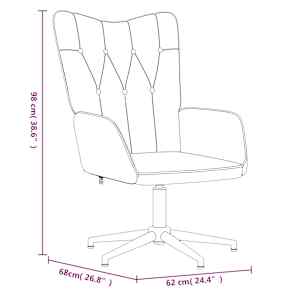 Relaxační židle černá textil - obrázek 8