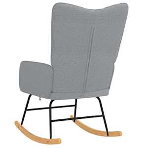 Houpací křeslo světle šedé textil - obrázek 5