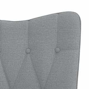 Houpací křeslo světle šedé textil - obrázek 6