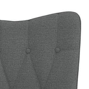 Houpací křeslo tmavě šedé textil - obrázek 6