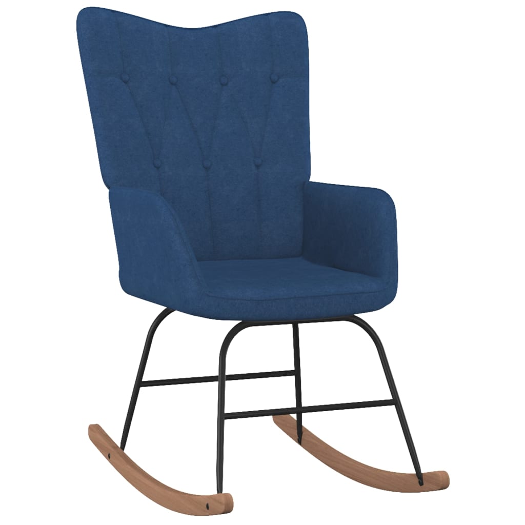 šūpuļkrēsls, zils audums | Stepinfit.lv