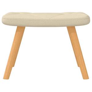 Houpací křeslo se stoličkou krémově textil - obrázek 8