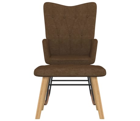 vidaXL Supama kėdė su pakoja, rudos spalvos, audinys