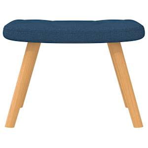 Houpací křeslo se stoličkou modré textil - obrázek 8