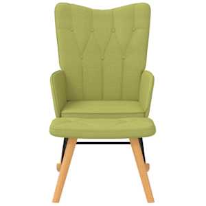 vidaXL Supama kėdė su pakoja, žalios spalvos, audinys