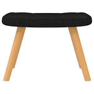 Houpací křeslo se stoličkou černé textil - obrázek 8