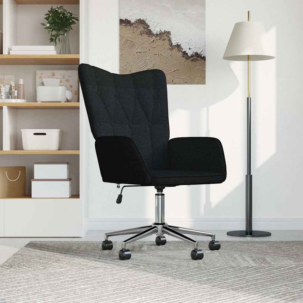 Relaxační židle černá textil