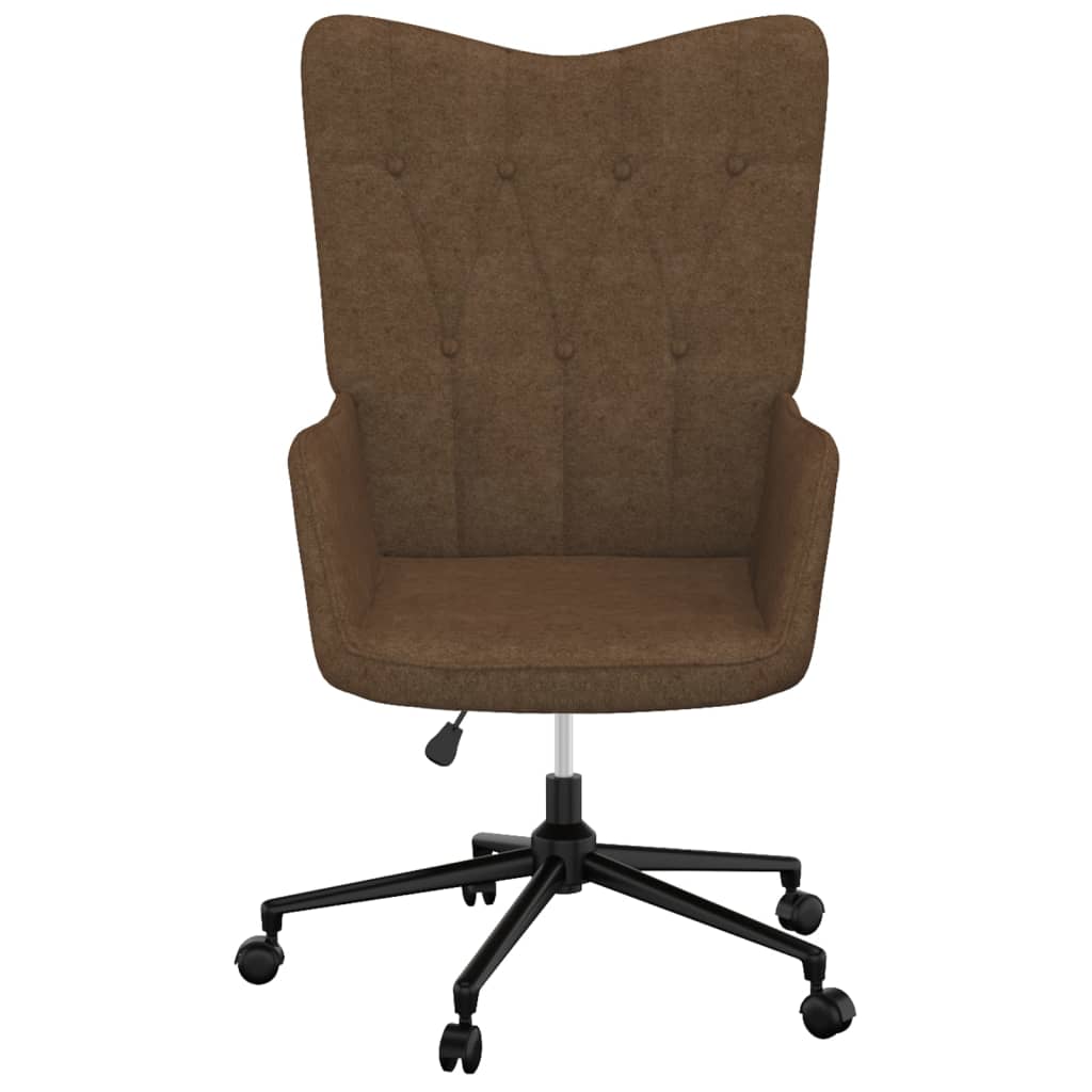 Relaxační židle hnědá textil