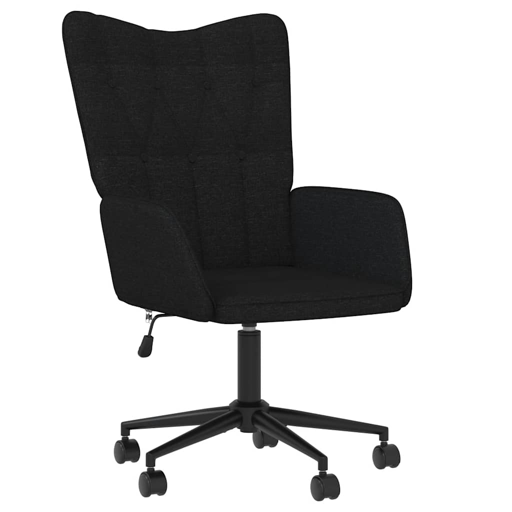 vidaXL Scaun de relaxare, negru, material textil vidaxl.ro