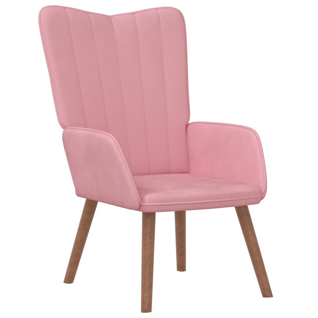Chaise de relaxation Rose Velours