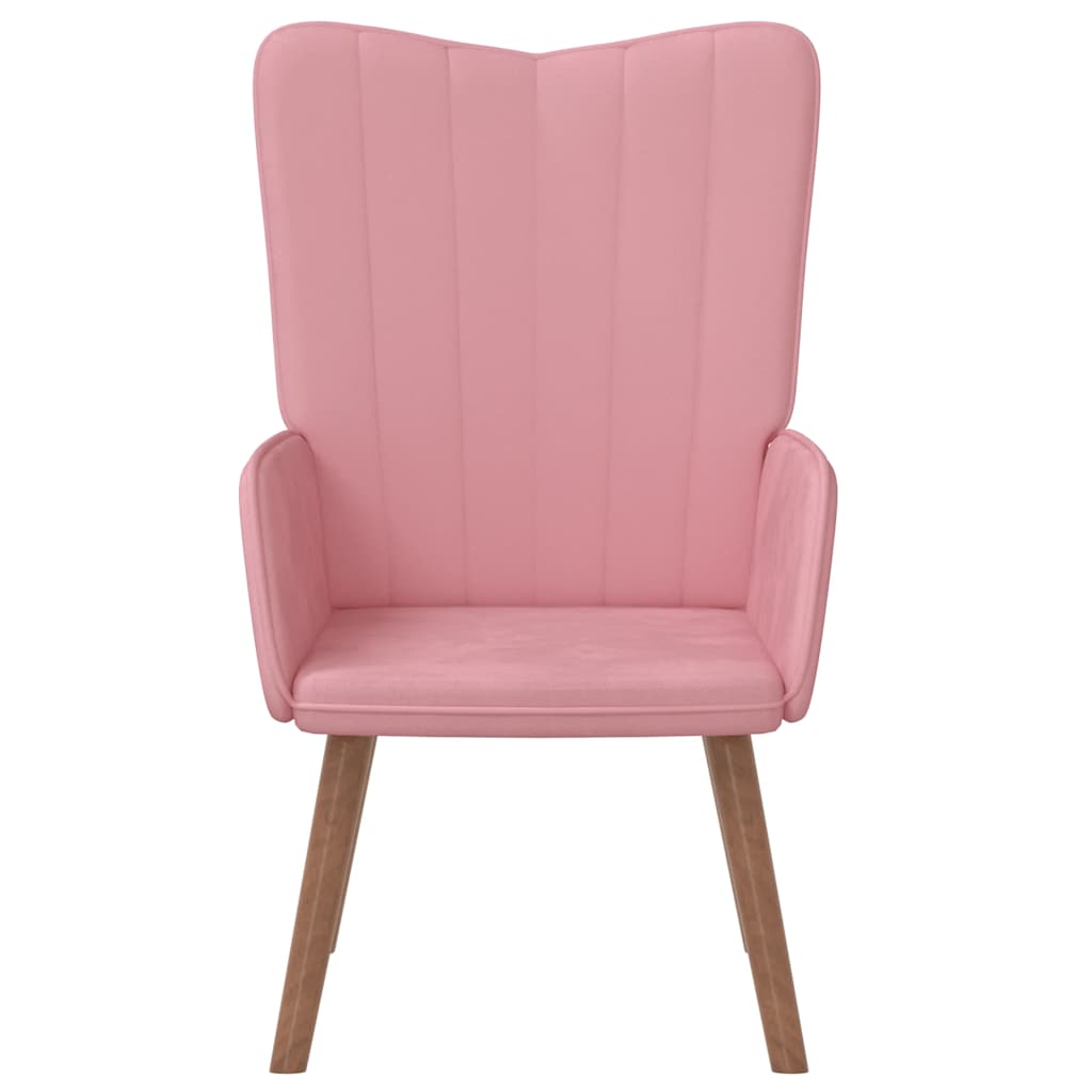 

vidaXL Relaxstoel fluweel roze