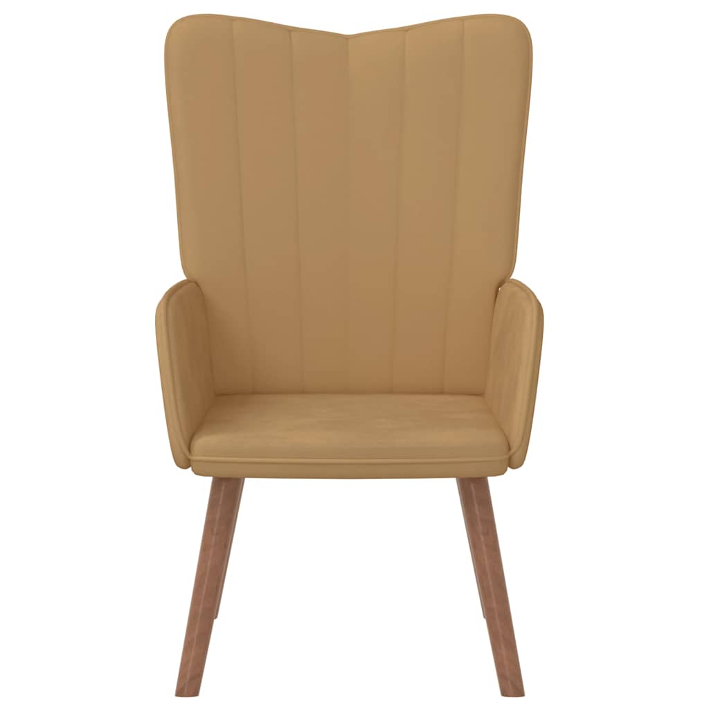 

vidaXL Relaxstoel fluweel bruin