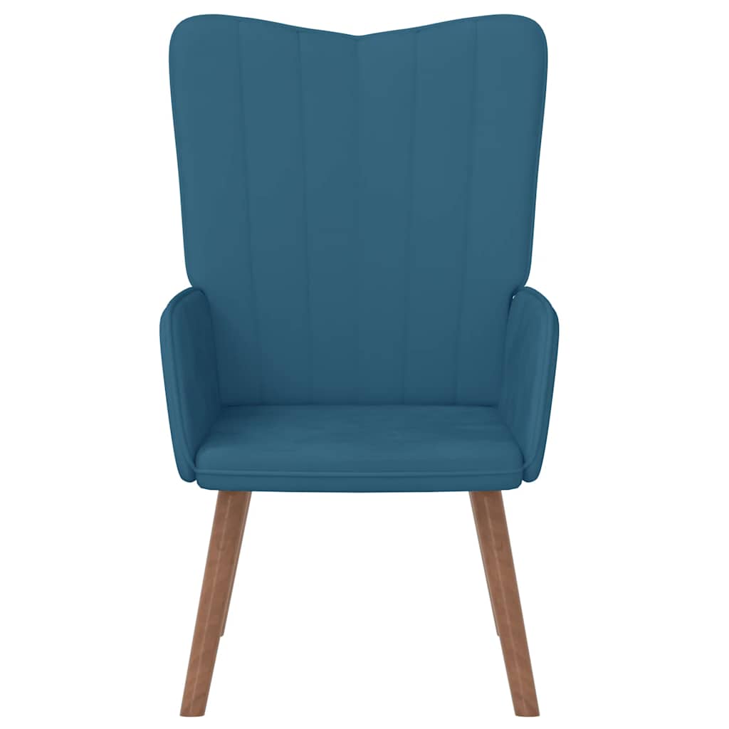vidaXL Relaxstoel fluweel blauw afbeelding