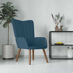 Stol za sproščanje moder žamet