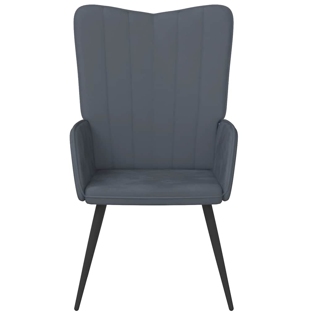 

vidaXL Relaxstoel fluweel donkergrijs