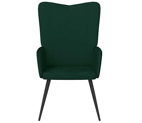 vidaXL Chaise de relaxation Vert fonc&eacute; Velours