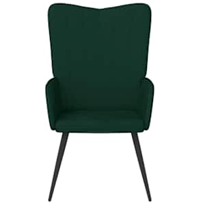 Relaxační křeslo tmavě zelené samet - obrázek 3