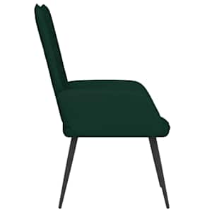 Relaxační křeslo tmavě zelené samet - obrázek 4