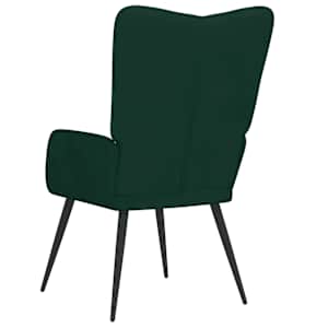 Relaxační křeslo tmavě zelené samet - obrázek 5