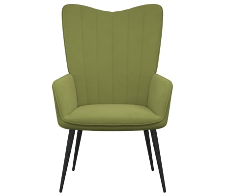 vidaXL Silla de relajación de terciopelo verde claro