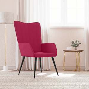 Stol za sproščanje vinsko rdeč žamet