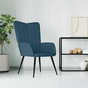 Stol za sproščanje moder žamet