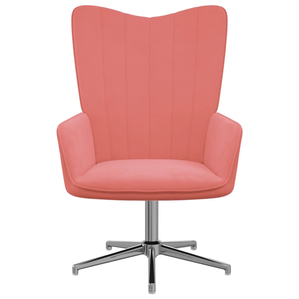 vidaXL Relaxstoel fluweel roze