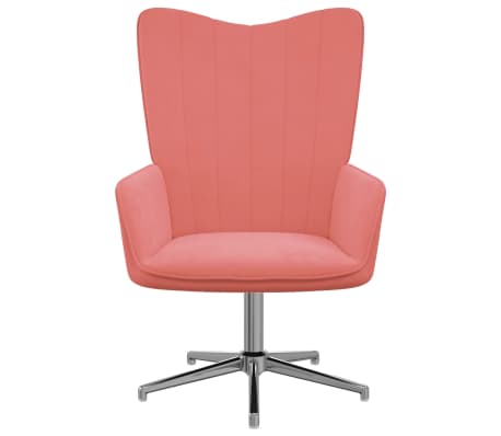 vidaXL Relaxačné kreslo, ružové, zamatové