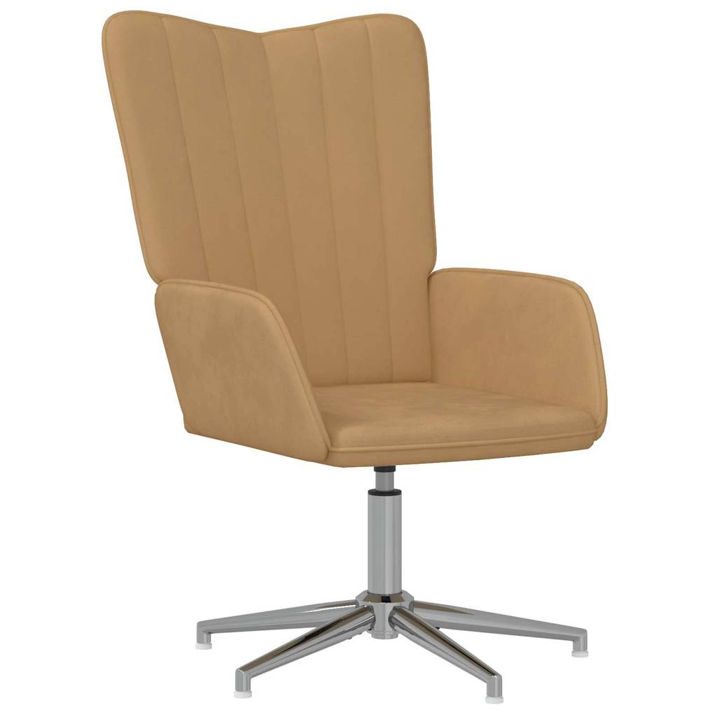 Chaise de relaxation Marron Velours