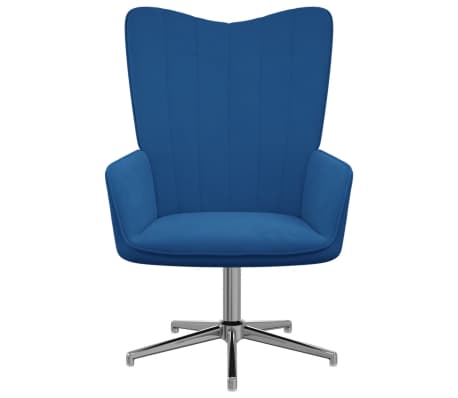 vidaXL Relaxačné kreslo, modré, zamatové