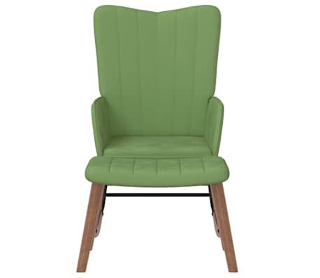 vidaXL Supama kėdė su pakoja, &scaron;viesiai žalios spalvos, aksomas