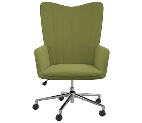 vidaXL Chaise de relaxation Vert clair Velours