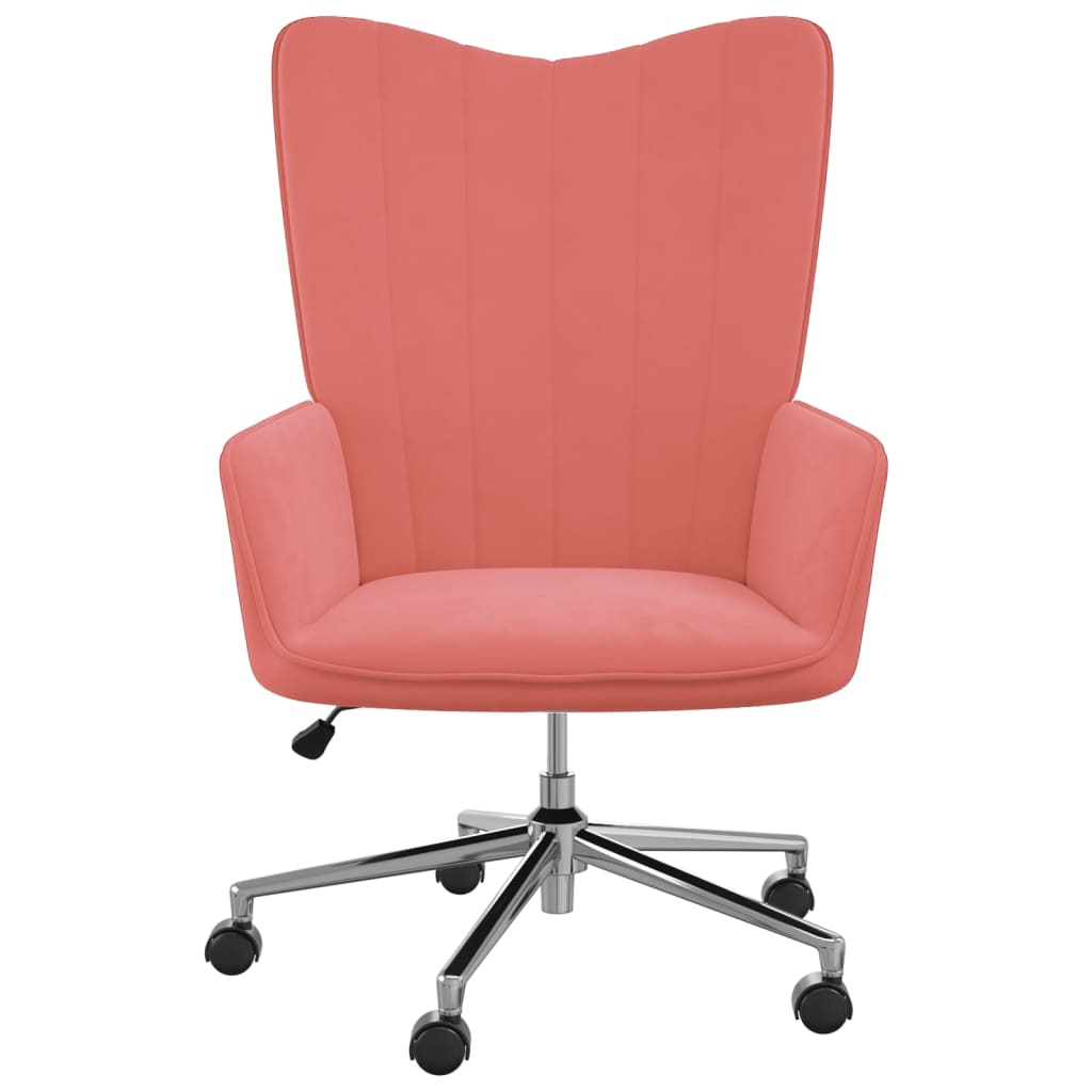 vidaXL Cadeira de descanso veludo rosa