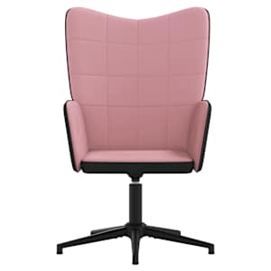 vidaXL Fotel, r&oacute;żowy, obity aksamitem i PVC