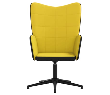 vidaXL Cadeira de descanso PVC e veludo amarelo mostarda