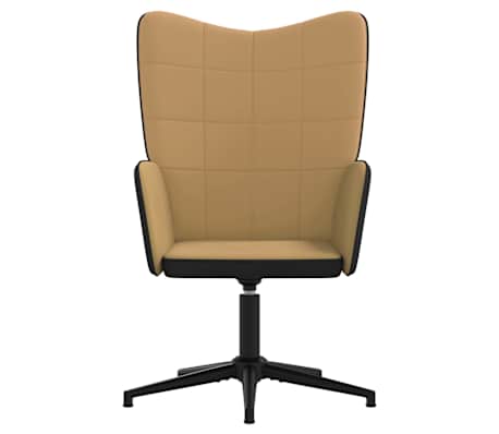 vidaXL Πολυθρόνα Relax Καφέ από Βελούδο και PVC