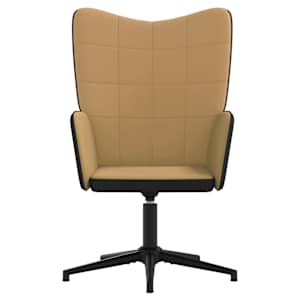 vidaXL Πολυθρόνα Relax Καφέ από Βελούδο και PVC
