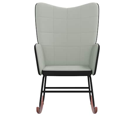 vidaXL H&aelig;gindast&oacute;ll Lj&oacute;sgr&aacute;tt Flauel og PVC