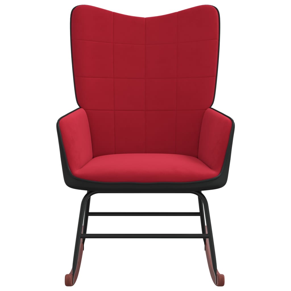 vidaXL Supama kėdė, raudonojo vyno spalvos, aksomas ir PVC