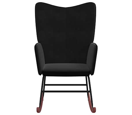 vidaXL Supama kėdė, juodos spalvos, aksomas ir PVC