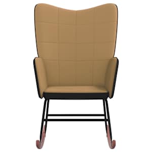 vidaXL Supama kėdė, rudos spalvos, aksomas ir PVC