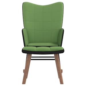 vidaXL Supama kėdė su pakoja, &scaron;viesiai žalios spalvos, aksomas ir PVC
