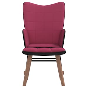 vidaXL Supama kėdė su pakoja, raudonojo vyno spalvos, aksomas ir PVC