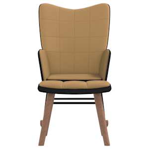 vidaXL Supama kėdė su pakoja, rudos spalvos, aksomas ir PVC