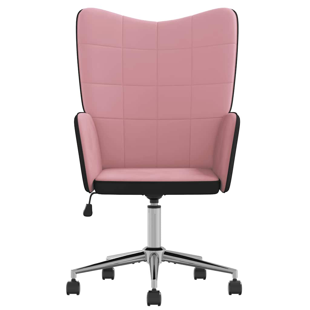 

vidaXL Relaxstoel fluweel en PVC roze