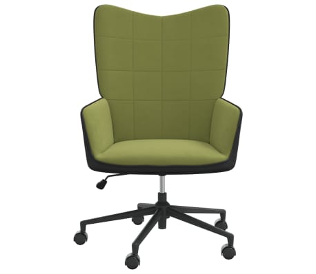 vidaXL Poilsio kėdė, šviesiai žalios spalvos, aksomas ir PVC