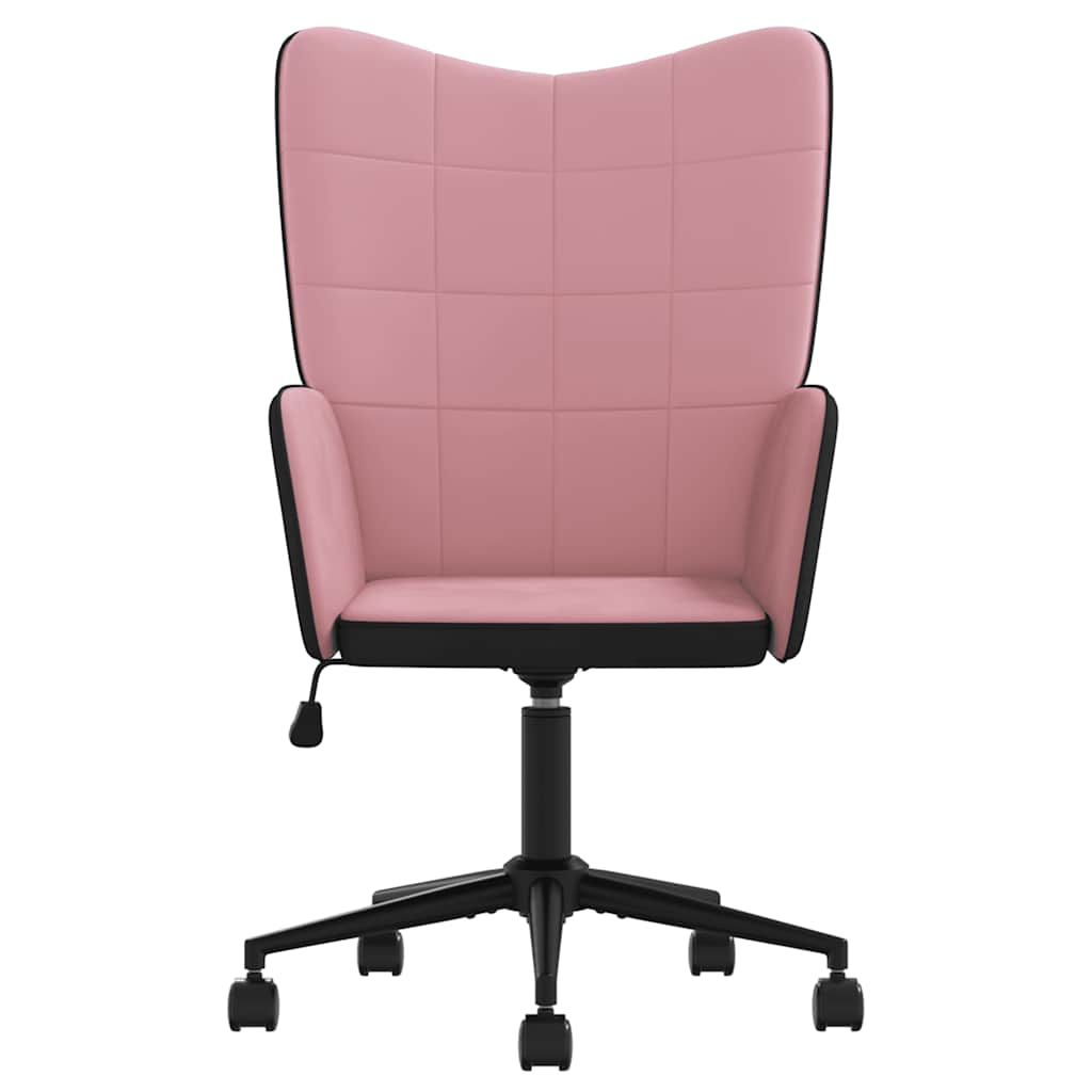 

vidaXL Relaxstoel fluweel en PVC roze